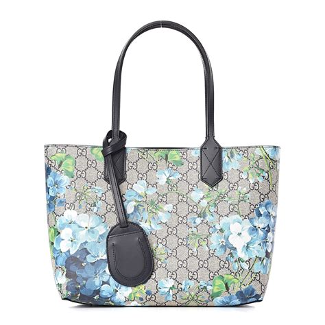 gucci gg blooms small reversible tote blue|gucci bloom pouch.